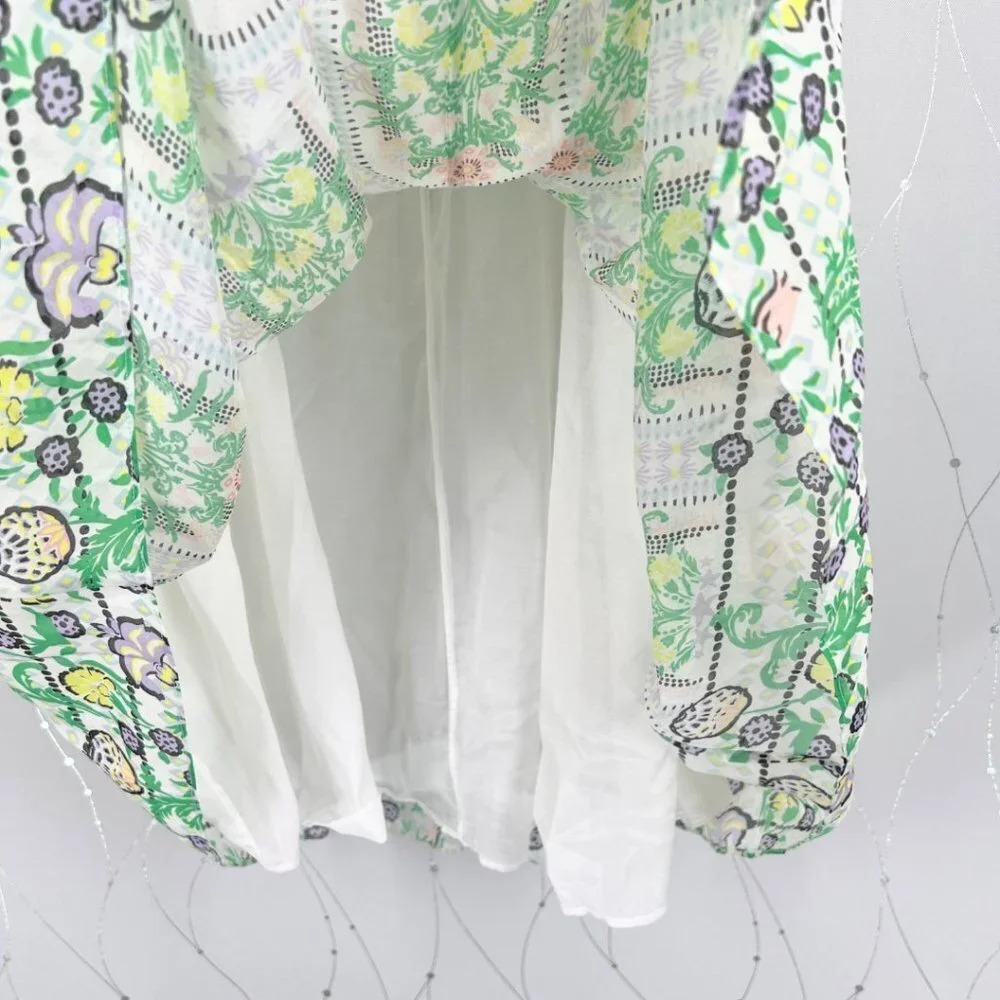 Alice + Olivia Sun Valley Trellis Multi White Green Dress $660 - Picture 13 of 14